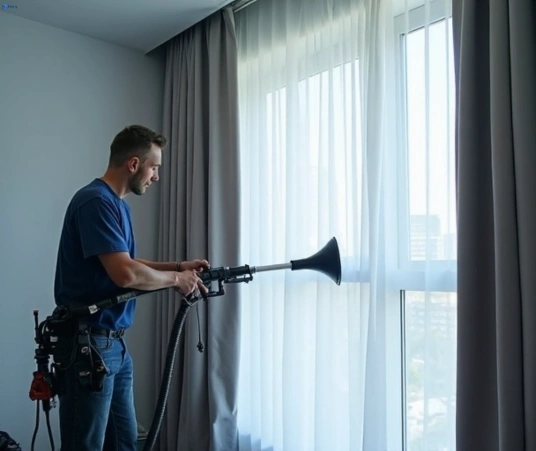 Professional commercial curtain cleaning process equipment Matty Curtain Cleaning lilli-pilli-nsw