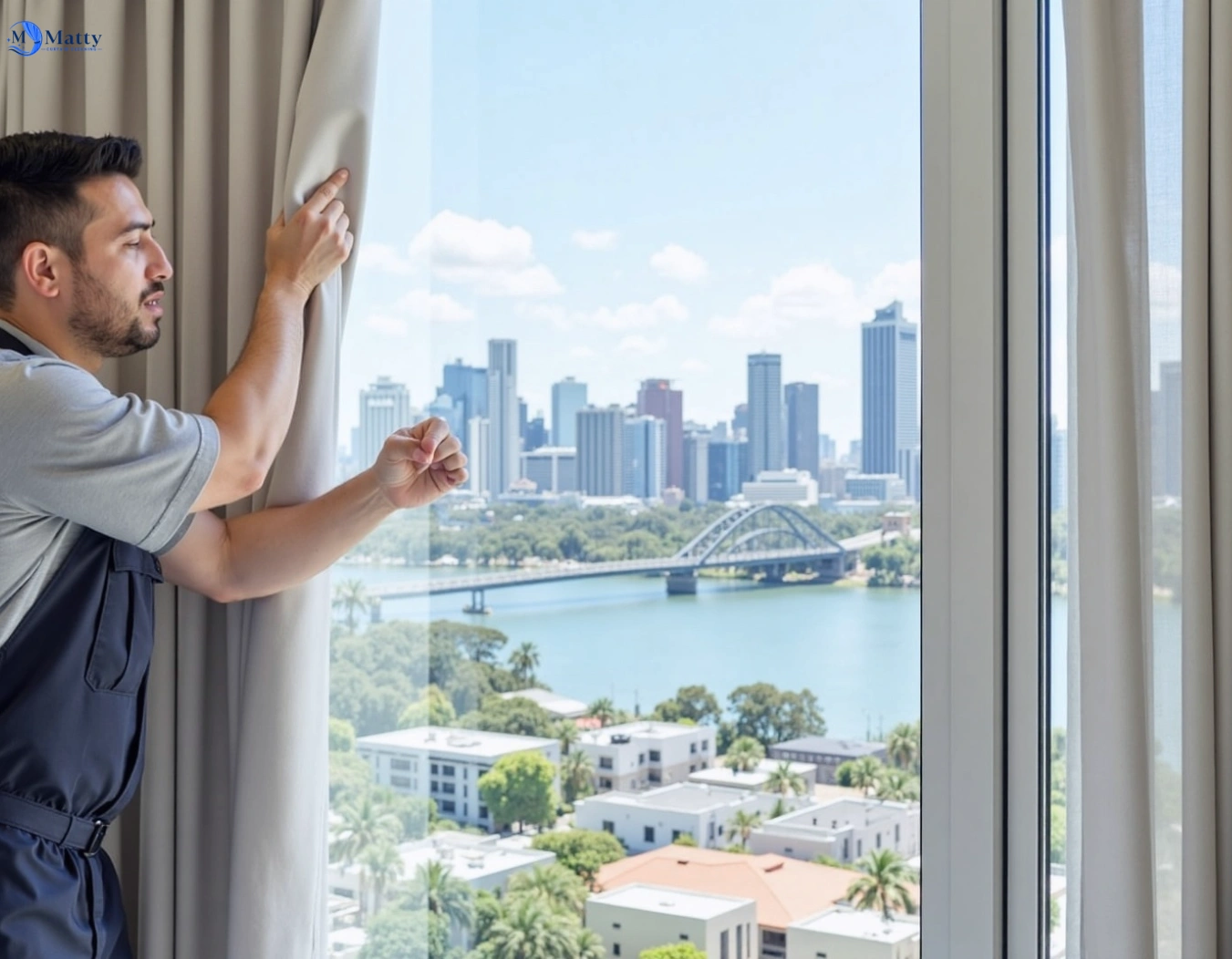 Professional curtain steam cleaning service lilli-pilli-nsw QLD by Matty Curtain Cleaning