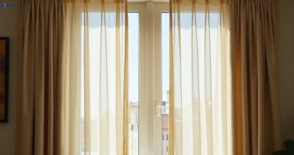 Dusty and dull curtains in lilli-pilli-nsw before steam cleaning